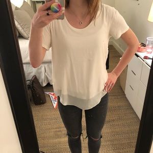 White Ann Taylor Loft Top